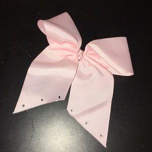 Baby pink cheer bow